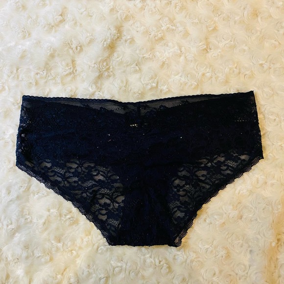Aerie Boybrief Black Lace Ruched Panties Undies Size Small - Picture 3 of 4